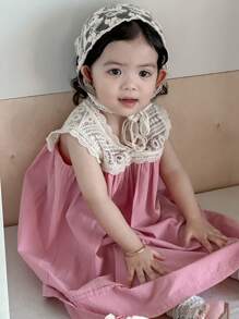 Dazy Kids Toddler Girls' Round Neck Lace Casual Nature-Inspired Sleeveless Dress - Pink - View 10