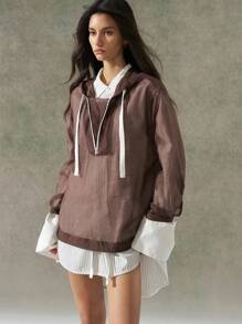 LYSMO Chaqueta ligera con capucha transparente para mujer - Nuevos lanzamientos primavera/verano 2025