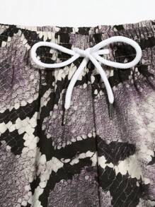 ROMWE MEN Street Life Animal Print Men's Summer Shorts - Multicolor - View 4