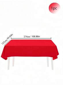 1 件，54x108 英寸，高品质一次性塑料桌布，装饰性矩形一次性桌布，塑料白色桌布，活动婚礼，室内和室外，派对装饰，适用于万圣节派对、活动和婚礼，室内和室外，圣诞派对用品 - 彩色 - 查看 7