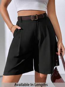SHEIN PETITE CURVE Plus Size Summer Shorts, Back To School Teacher,Business Casual For People Of Shorter Stature