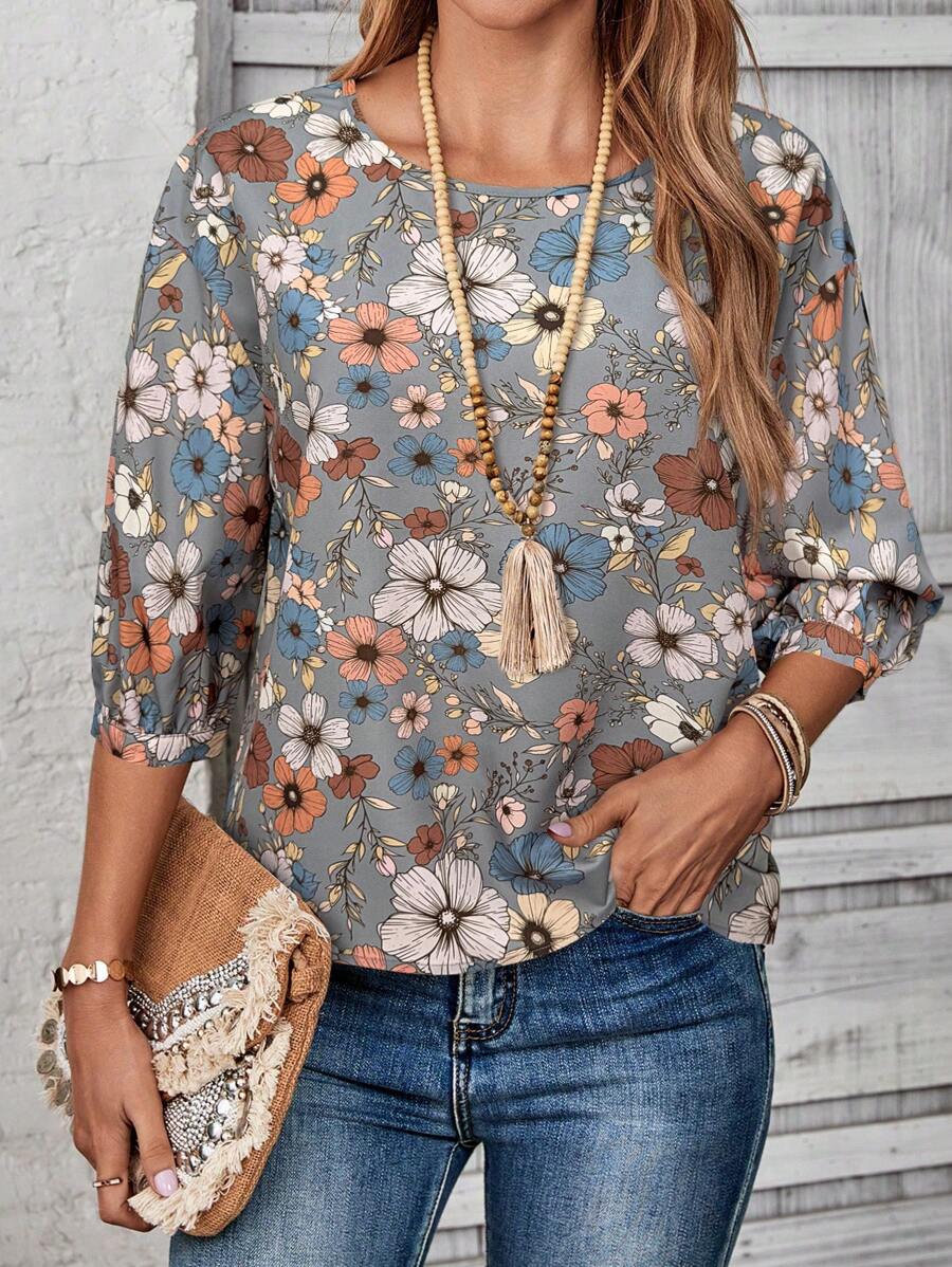 EMERY ROSE Summer Going Out Tops Women Women Blouses - Grey - View 1