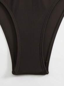 SHEIN 2pcs Women's Plain Color Sexy Front Cross Hollow Out Strap Sets, Summer