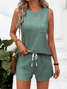 SHEIN LUNE 女士日常两件套服装