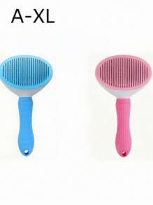 1/2 件猫咪美容刷，自清洁宠物美容刷，适用于狗猫宠物美容刷工具，可轻柔去除松散底毛、垫子缠结毛发，宠物按摩自清洁刷升级版 - 彩色 - 查看 26