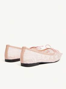 CUCCOO HITCHD Giày đế bằng giản dị thoáng khí mũi vuông màu trơn phong cách đám cưới mới mùa xuân/thu 2025 - Hồng - Xem 7