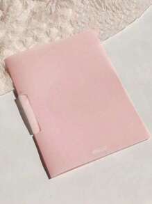 SHEIN 1pc Faux Jade Colored File Folder, A4 Pull Rod Clip Swing Clip PP Information Folder Back To School,Back To School,School Supplies