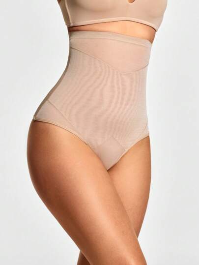 SHAPORA Ropa interior moldeadora de unicolor de cintura alta para mujer, apta para uso diario