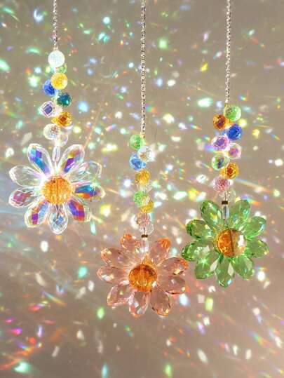 1pc Crystal Rainbow Maker Suncatcher, Indoor & Outdoor Decoration Gift (Multicolored)