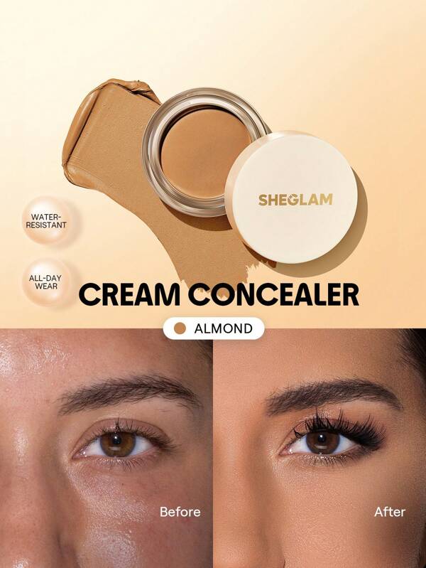 SHEGLAM كريم إخفاء العيوب Rapid Retouch Cream Concealer-Almond كريم إخفاء العيوب Rapid Retouch Cream Concealer-Almond كريم إخفاء العيوب Full Cover Cream Concealer يدوم طويلاً مفتح/مُشرق تغطية كاملة/تغطية عالية مصحح خفيف الوزن يدوم طوال اليوم حفل التخرج عيد ميلاد عطلة صيف خريف واي تو كيه أنيق أزياء نساء علامة تجارية مكياج مستحضرات تجميل الجمال حفلة شاطئ بحر سفر تخييم في الهواء الطلق مدرسة حرم جامعي رحلة مهرجانات ديكور هدية هدية وردة فتاة تنكر أفضل لون سحر أجواء