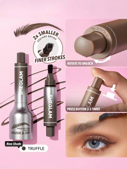 Pinceau Biseauté Pour Sourcils Et Traits En Poils De Truffes TrempéEs Eyeliner Liquide Eyeliner Gel Facile à Colorer Longue DuréE SéChage Rapide Mise En Forme Naturelle Contour Remplissage Maquillage Des Sourcils Marque Beauté Visage Maquillage CosméTique Pour Femmes Filles Parfait Pour Automne Hiver IdéAl Pour Y2K ÉLéGant Mode Adapté Pour Anniversaire Xmas PréSent FêTe PrêT Meilleure Couleur
