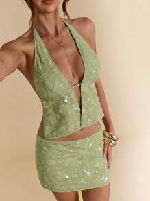 SHEIN BAE 女士日常两件套服装