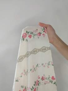 CottageSlumber Camisón largo de mujer con estampado floral romántico de cuello en V con volantes en el dobladillo, perfecto para el verano y las vacaciones