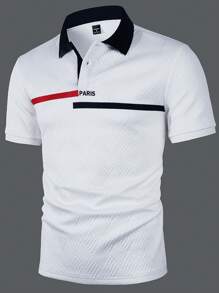 Manfinity Homme Men's Short Sleeve Polo Shirt, Fashion For Summer Season Men Golf Shirt Polo Shirts For Men - White - View 4