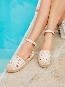 Styleloop Women's Vacation Casual Embroidered Thick-Soled Sandals - Apricot - View 2