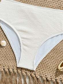 WESTFADE Young Ensemble bikini apricot simple et élégant pour fille avec décor d'étoile de mer, convient pour les vacances, la plage et la natation