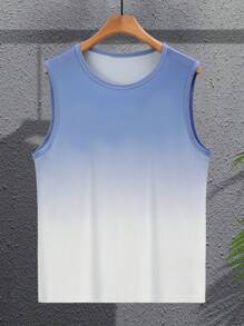 Manfinity RSRT Men's Ombre Round Neck Loose Tank Top, Suitable For Summer - Multicolor - View 4