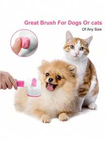 1/2 件猫咪美容刷，自清洁宠物美容刷，适用于狗猫宠物美容刷工具，可轻柔去除松散底毛、垫子缠结毛发，宠物按摩自清洁刷升级版 - 彩色 - 查看 15