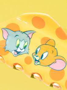 TOM & JERRY X SHEIN 1 pièce Clip à cheveux à mâchoire de mode avec imprimé souris et fromage, décoration de bande dessinée