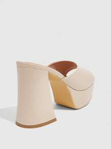 CUCCOO SZL CUCCOO 女士高跟防水台时尚凉鞋 - 杏色 - 查看 5