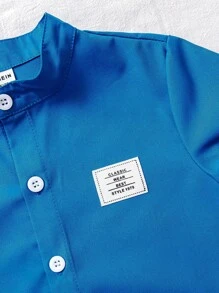 3件套年轻男孩简约时尚舒适休闲户外短袖衬衫套装