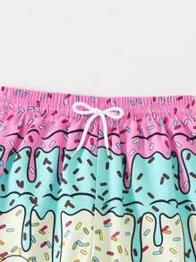 Tween Boy's Ice Cream Print Beach Shorts, Patterned Kids Summer Clothes Shorts Girls Clothes For Beach Cloths For Summer Kids Shorts Boy Clothes For Kids Shorts Summer Clothes Shorts Kids Summer Holiday