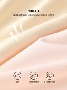 LUVLETTE 3-Pack High-Rise Airy Basic Cotton Girly Women's Underwear Briefs Panty Set