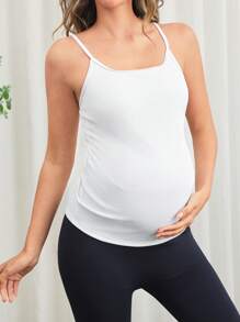 SHEIN Women's New Fashion Solid Color Adjustable Strap Outdoor Vest Bikini Set - White - View 3