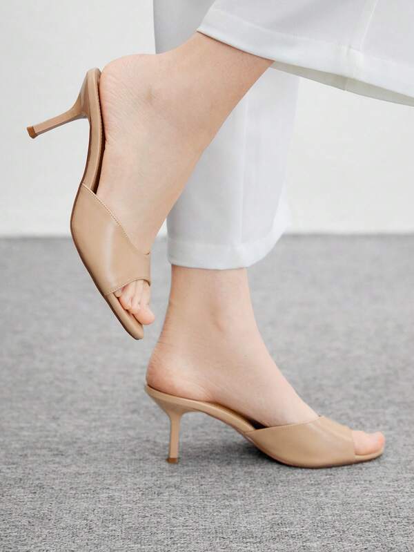 CUCCOO BIZCHIC 쿠쿠 여성 패션 다용도 미니멀리스트 하이힐 샌들