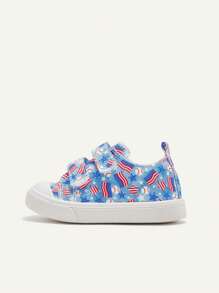 Cozy Pixies 1 Đôi Giày Thể Thao Đế Bằng Vải Canvas Màu Xanh Cho Bé Trai Thời Trang Dễ Thương Thoải Mái Thoáng Khí Thường Ngày, Phù Hợp Với Mọi Mùa Mặc Hàng Ngày - Nhiều màu - Xem 9