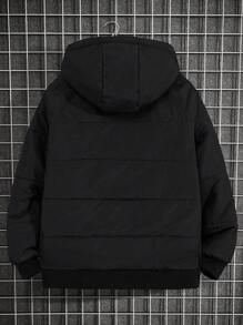 Áo khoác nam Polar Lining Warm AW Regular có mũ trùm đầu có đệm - màu đen - Xem 2