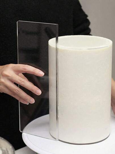 SHEIN 1/2/3 件透明亚克力蛋糕刮刀，蛋糕抹刀，厨房烘焙工具