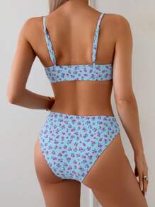 Swim Mod Printed Swimwear (Prints Will Be Random), Copyright Purchased For Summer Beach Vacation - Blue - View 2
