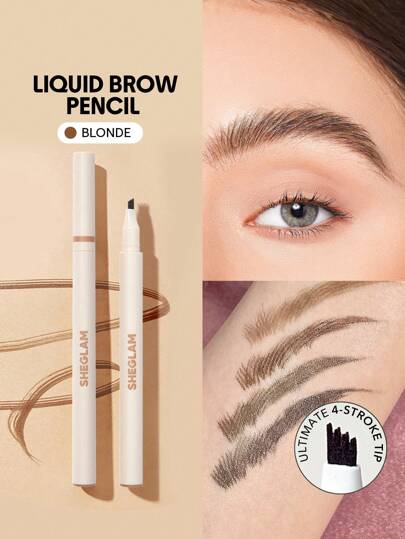 SHEGLAM Feather Better Liquid Eyebrow Pencil-Blonde Long Lasting Eyebrow Pen Smudge-Proof Water-Proof Natural Fuller Brows Eyebrow Makeup Eyebrow Brand Beauty Makeup Face Paint Cosmetic For Women Girls Perfect For Fall Winter Ideal For Y2K Fancy Fashion Suitable For Birthday Christmas Present Party Ready Best Color