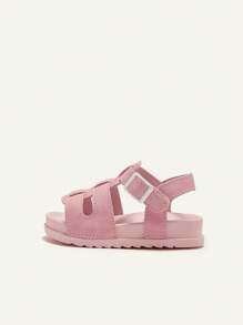 Cozy Pixies 1 par de sandalias planas casuales con cierre de para niñas pequeñas, de estilo princesa, suave suela, fashionables y versátiles, para verano