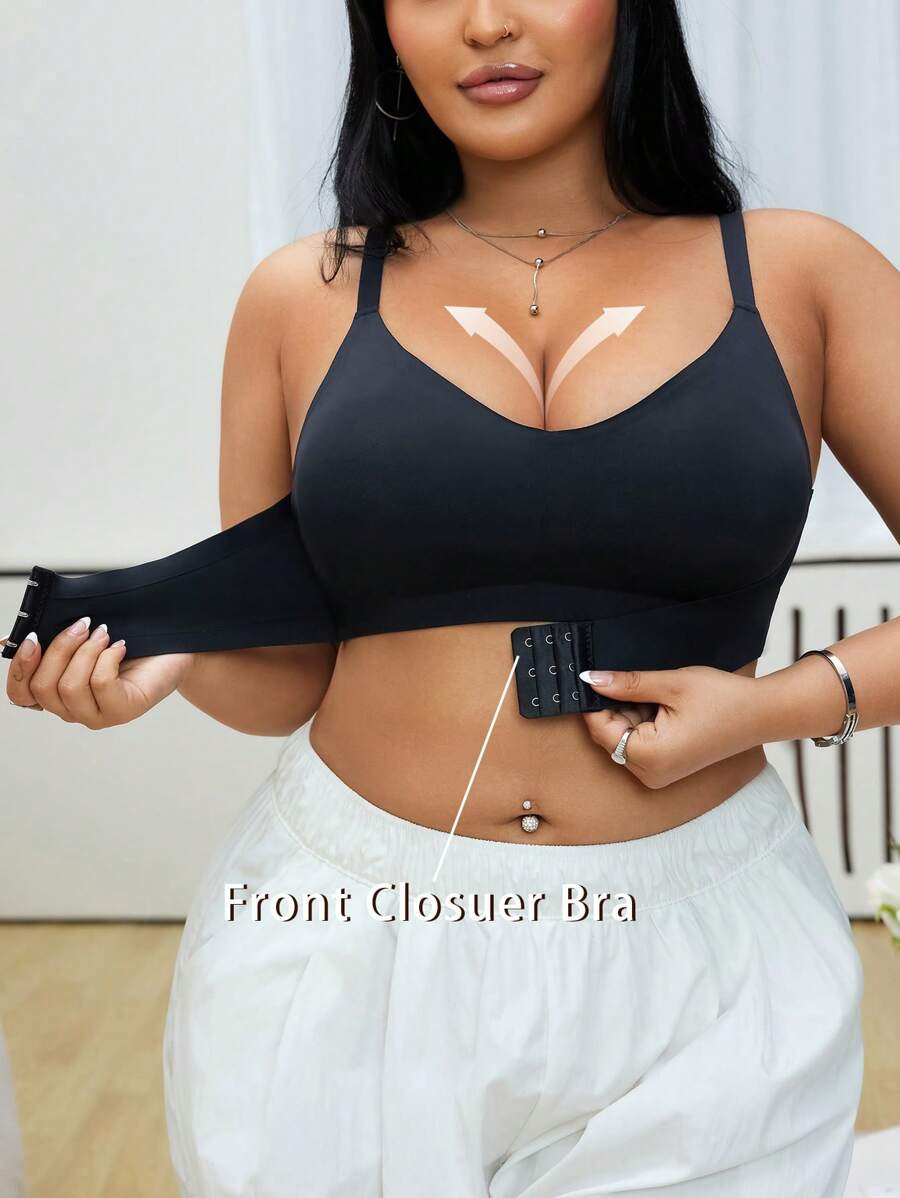 SHEIN Plus Size Women Seamless Comfortable Bra