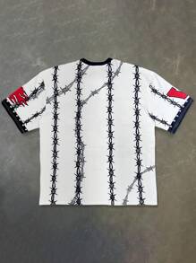 Manfinity Dauomo Men's Top ,Digital Printing Process, Hot Drilling Process, Believe Yourself Letter Printed Slogan Pattern, 2025 Spring And Summer Men's T-Shirt New Style - Multicolor - View 2