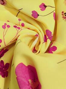 Breezaya Vestido midi estilo envolvente con estampado floral para mujeres