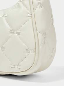 SHECARRY Women Handbag Solid Color Zipper Simple Fashion, Suitable For Summer - White - View 5