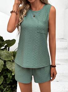 SHEIN LUNE 女士日常两件套服装