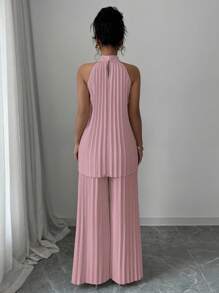 Elenzga Women Two Pieces Outfits For Daily Wear - Pink - View 2