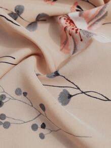 Breezaya Women's Floral Printed Wrap Style Midi Dress Maxi Women Outfit - Khaki - View 7