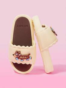 Cuccoo Women's Fashion Thick Sole Quiet Non-Slip Beach EVA Slippers For Indoor And Outdoor, Summer - Khaki - View 2