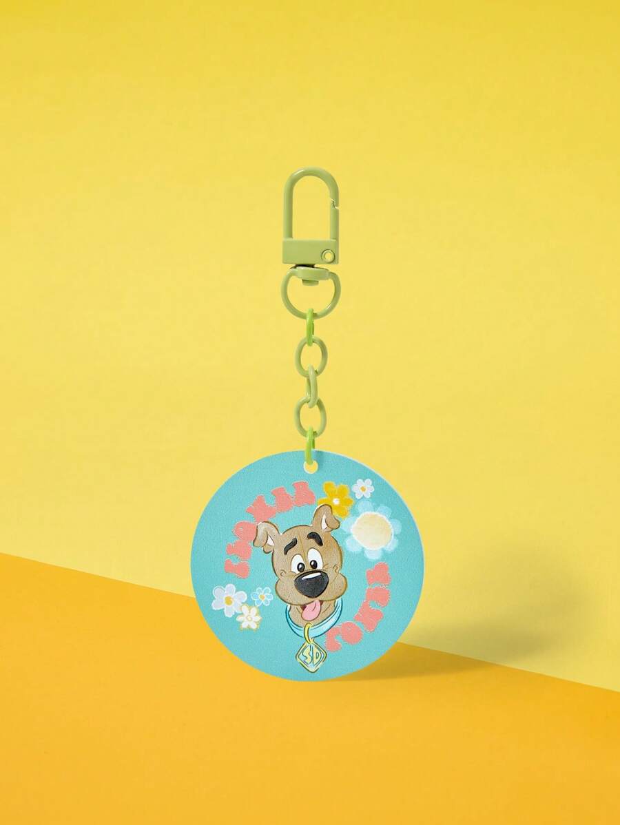 SCOOBY-DOO X SHEIN 1 pieza Llavero de acrílico verde con perro de dibujos animados alegre y adorable, colgante de bolso, regalo para amigos