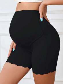 BloomMama 孕妇简约纯色高腰无缝内裤 - 黑色 - 查看 4