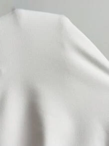 SHEIN Unity 波西米亚拼布下摆流苏休闲圆领T恤 - 白色 - 查看 3