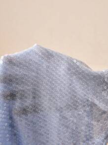 Poéselle Top de tirantes finos de espalda descubierta con lentejuelas de unicolor para mujer - Celeste - Ver 8