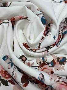 SHEIN Unity Plus Size Summer Elegant Floral Print Ruffle Hem Dress - Red and White - View 5