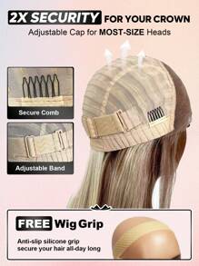 ALL READY WIG Tóc giả không keo 9x6 Highlight 27/613/Tóc giả ren Balayage phía trước thẳng Remy Tóc giả bằng tóc thật cắt sẵn Tóc giả không keo cho phụ nữ Trang phục đi nghỉ Du lịch Lễ hội Vũ hội Ngoài trời Cosplay Khuôn viên trường học Bãi biển Đám cưới Cắm trại Trang phục ngày lễ Trang phục mùa hè Phong cách thời trang Y2k Phong cách quyến rũ thanh lịch giản dị Ss25 Từ khóa - S27/613 - Xem 7