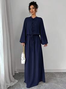 Firerie Women Two Pieces Outfits For Daily Wear - Navy Blue - View 6